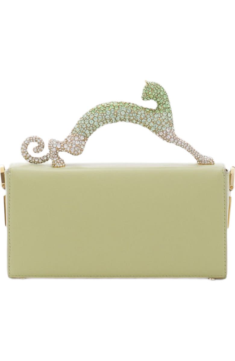 Lanvin Nano Pencil Cat Bag In Leather And Rhinestones, Alternate, color,