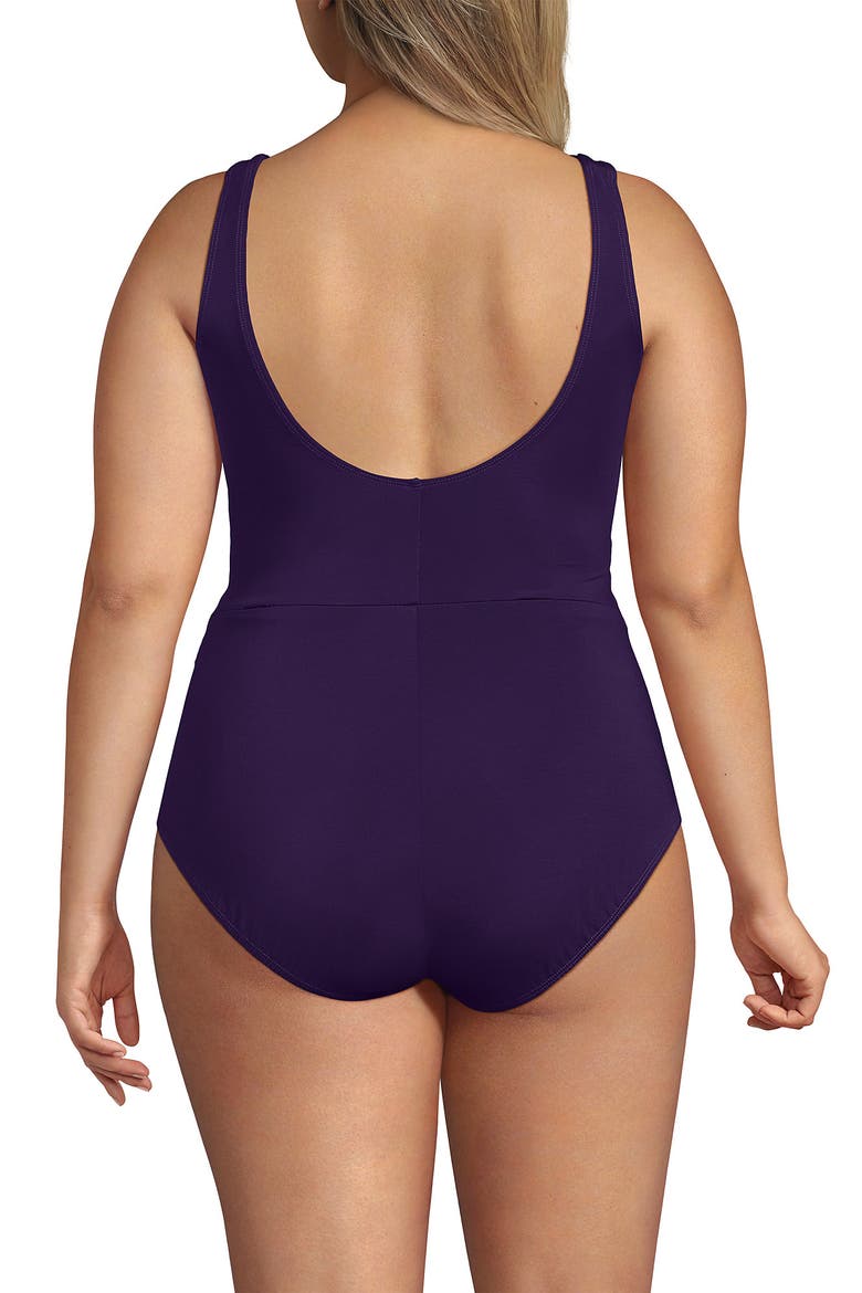 SlenderSuit Wrap One Piece Swimsuit, Alternate, color, Blackberry