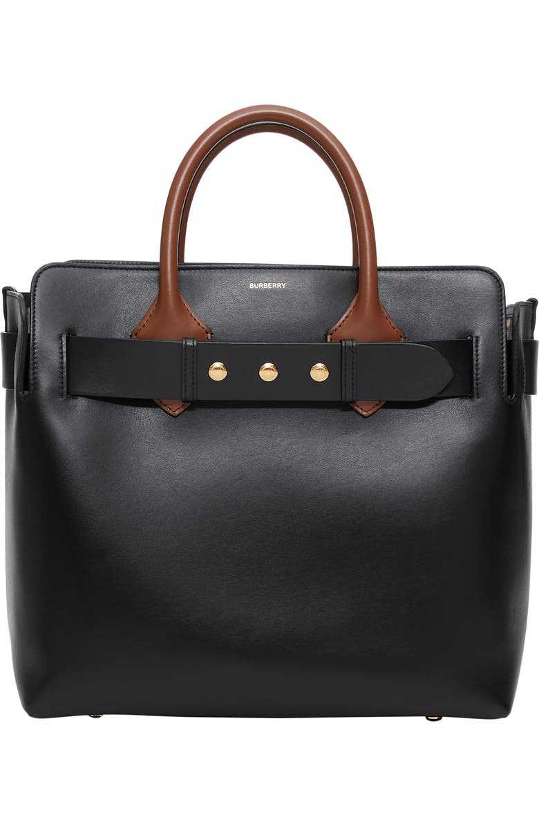 Burberry Small Belt Triple Stud Leather Satchel, Main, color,