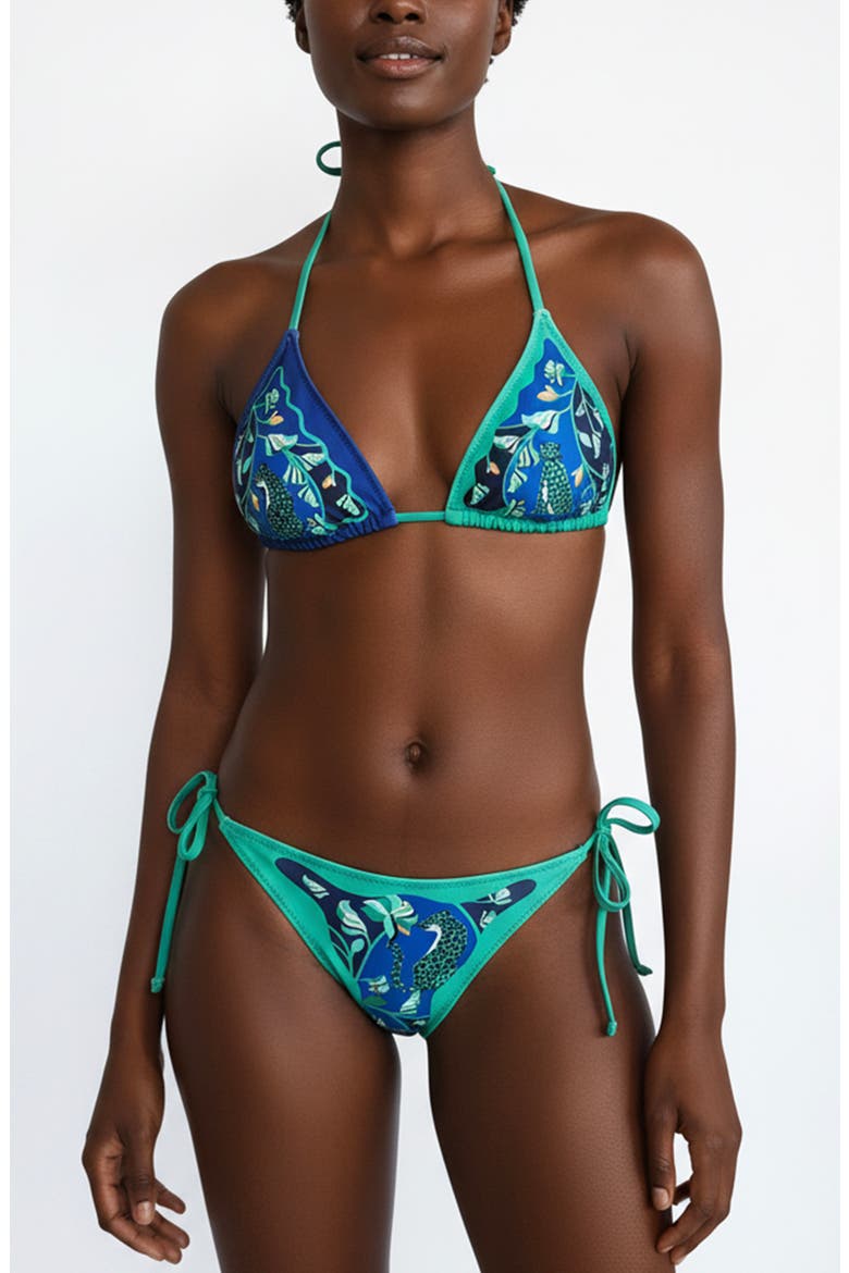Verdant Wild Reversible Tie Side Bottom, Alternate, color, Blue