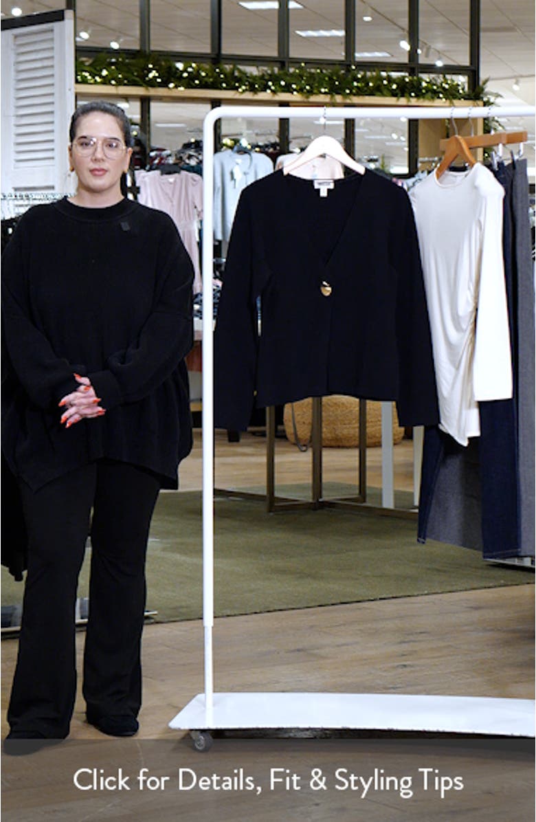 Structured One-Button Cardigan, sales video thumbnail