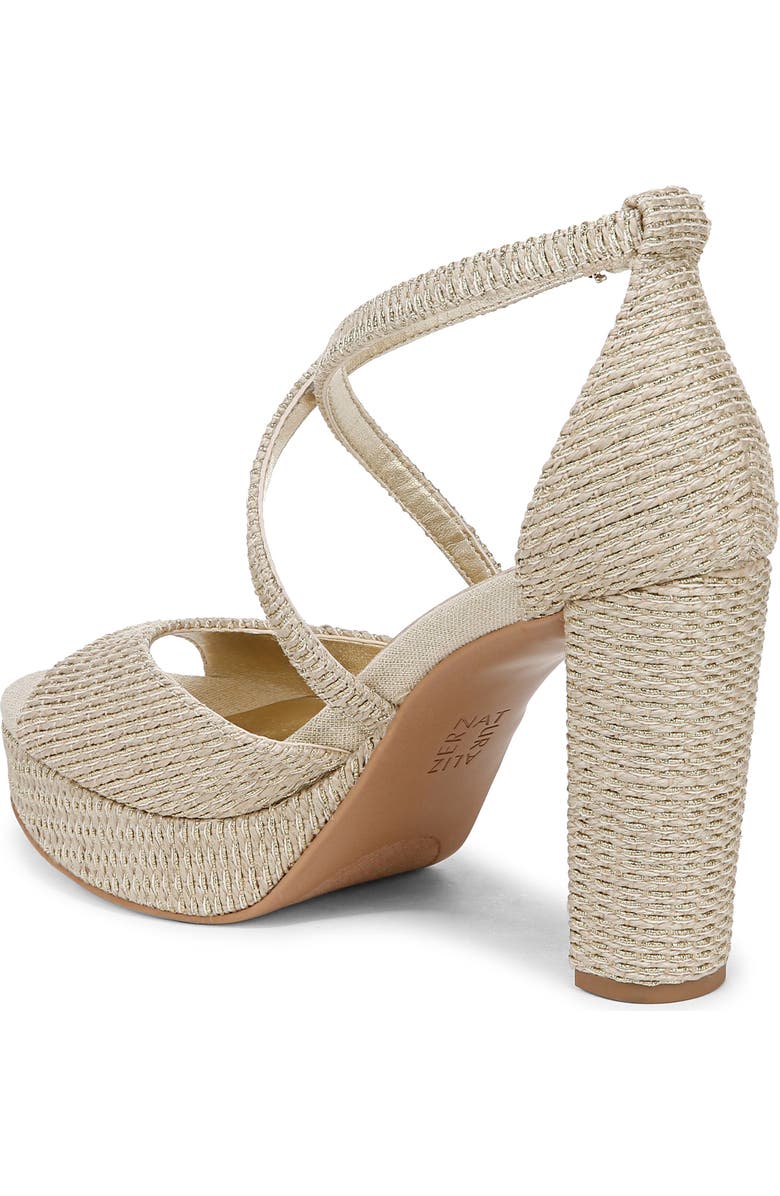 Naturalizer Melody Platform Sandal, Alternate, color, Natural/ Gold