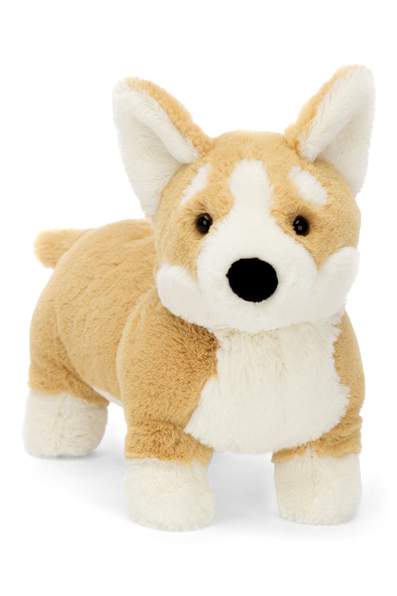 Betty Corgi Stuffed Animal, Main, color, BROWN