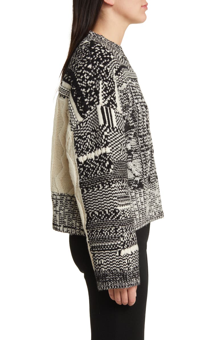 COS Marled Fair Isle Wool & Cashmere Sweater, Alternate, color, 
