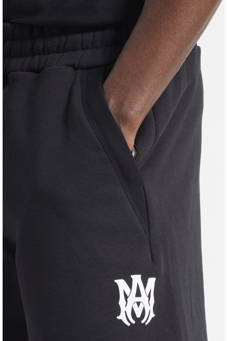 Core Logo Embroidered Sweat Shorts, Alternate, color, BLACK