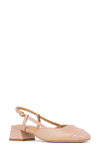 DONALD PLINER DONALD PLINER CROC EMBOSSED TOE SLINGBACK PUMP