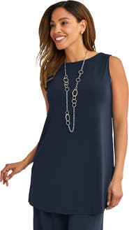 Jessica London Stretch Knit Tunic Tank