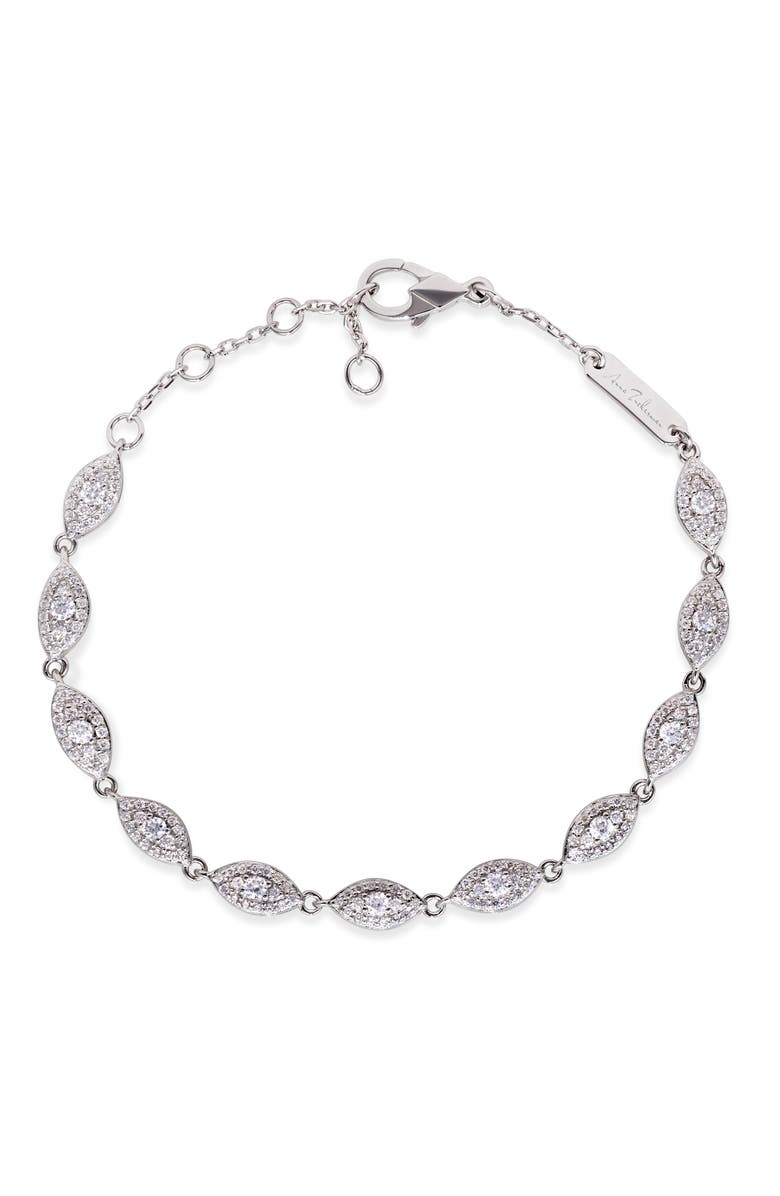 Anna Zuckerman House of Marquee Dainty Bracelet, Main, color, White Diamond Crystalline