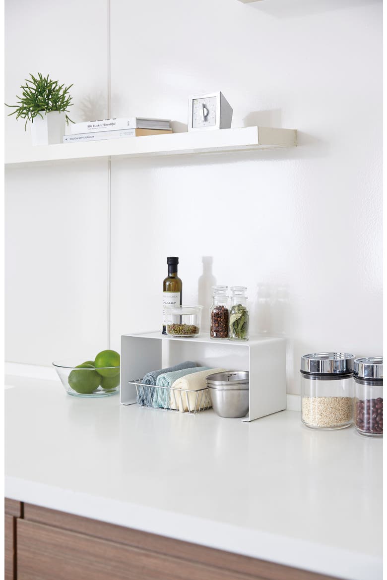 Stackable Countertop Shelf, Alternate, color, WHITE