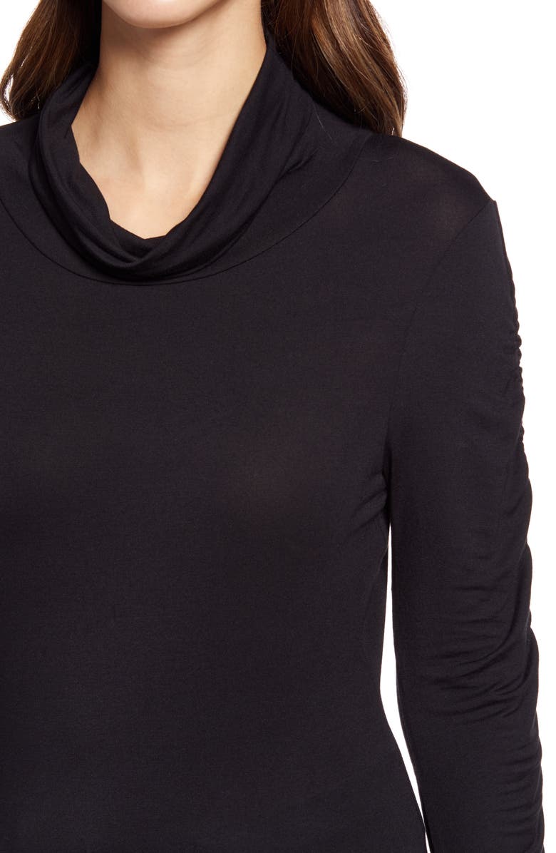 Halogen<sup>®</sup> Draped Turtleneck Top, Alternate, color, 