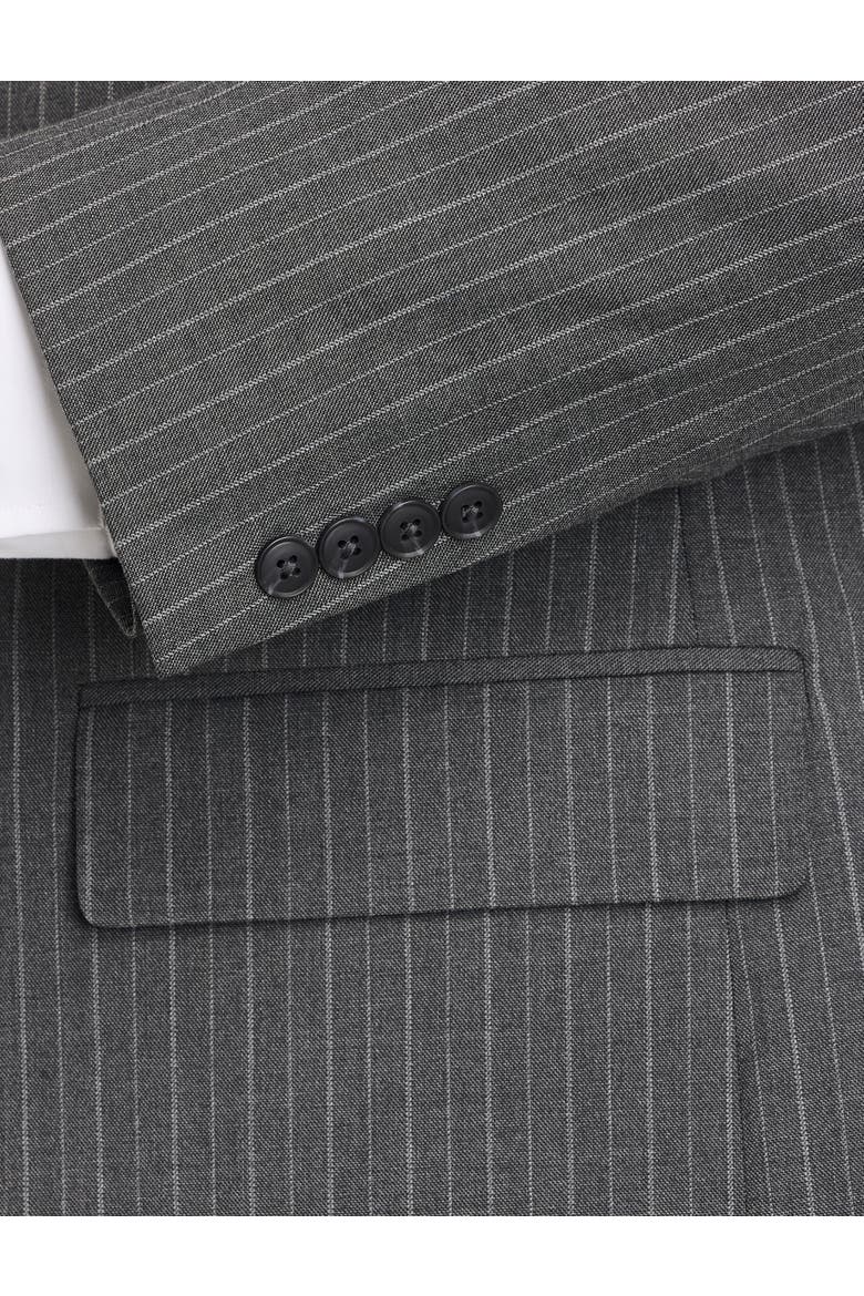 Big & Tall Jacket Relaxer Pinstripe Suit Jacket, Alternate, color, GREY