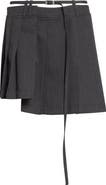 Acne Studios Ipleat Belted Pleated Miniskirt