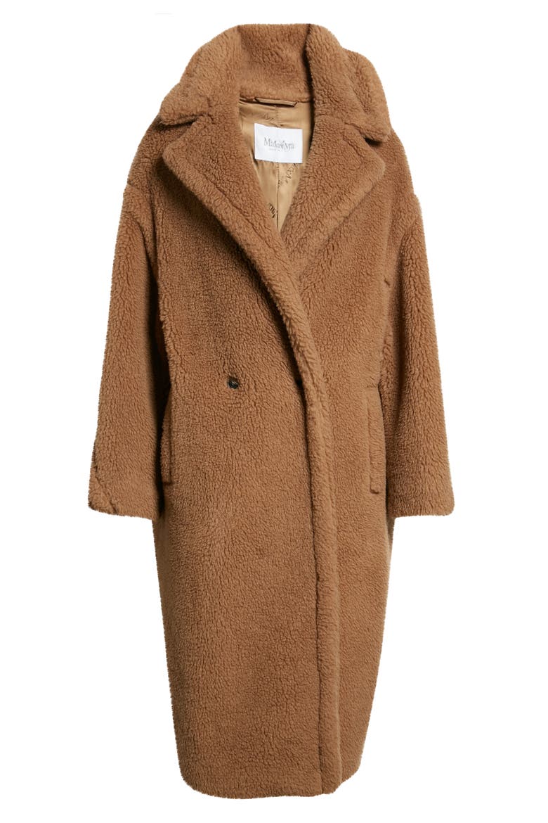Teddy Bear Icon Faux Fur Coat, Alternate, color, CAMEL