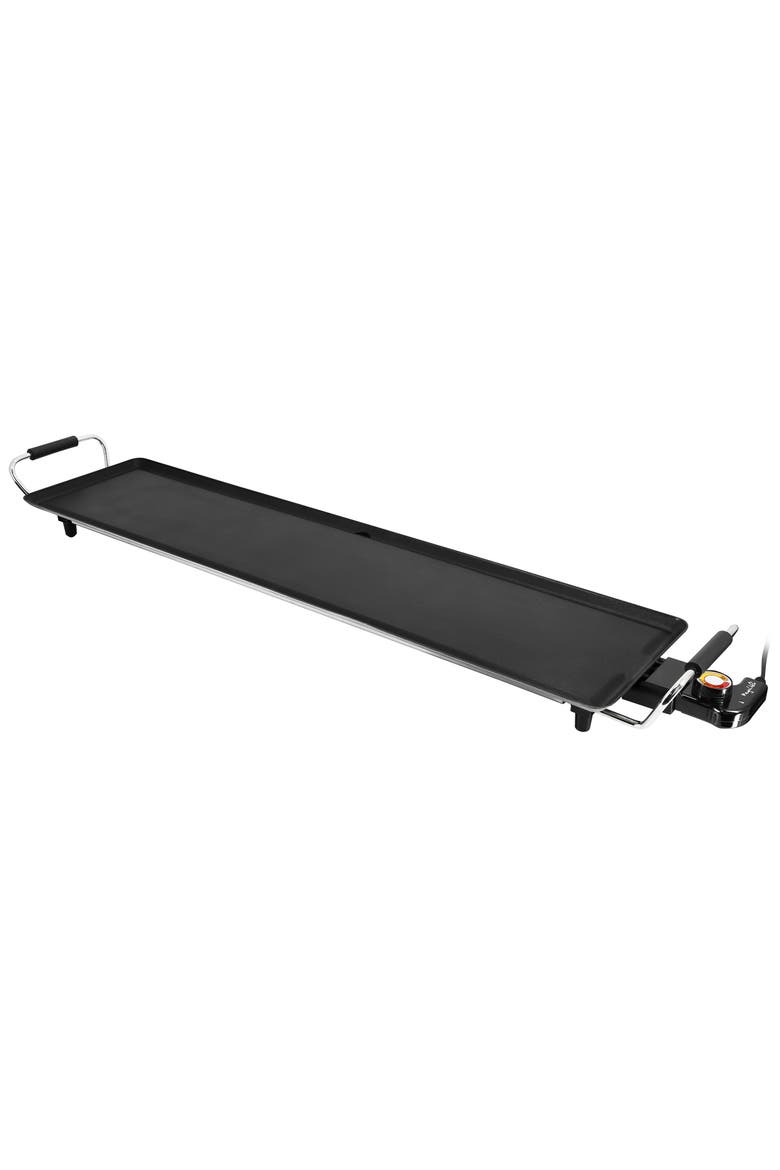 35 Inch Electric Grill with Drip Tray and Non-Stick Coating, Alternate, color, Black