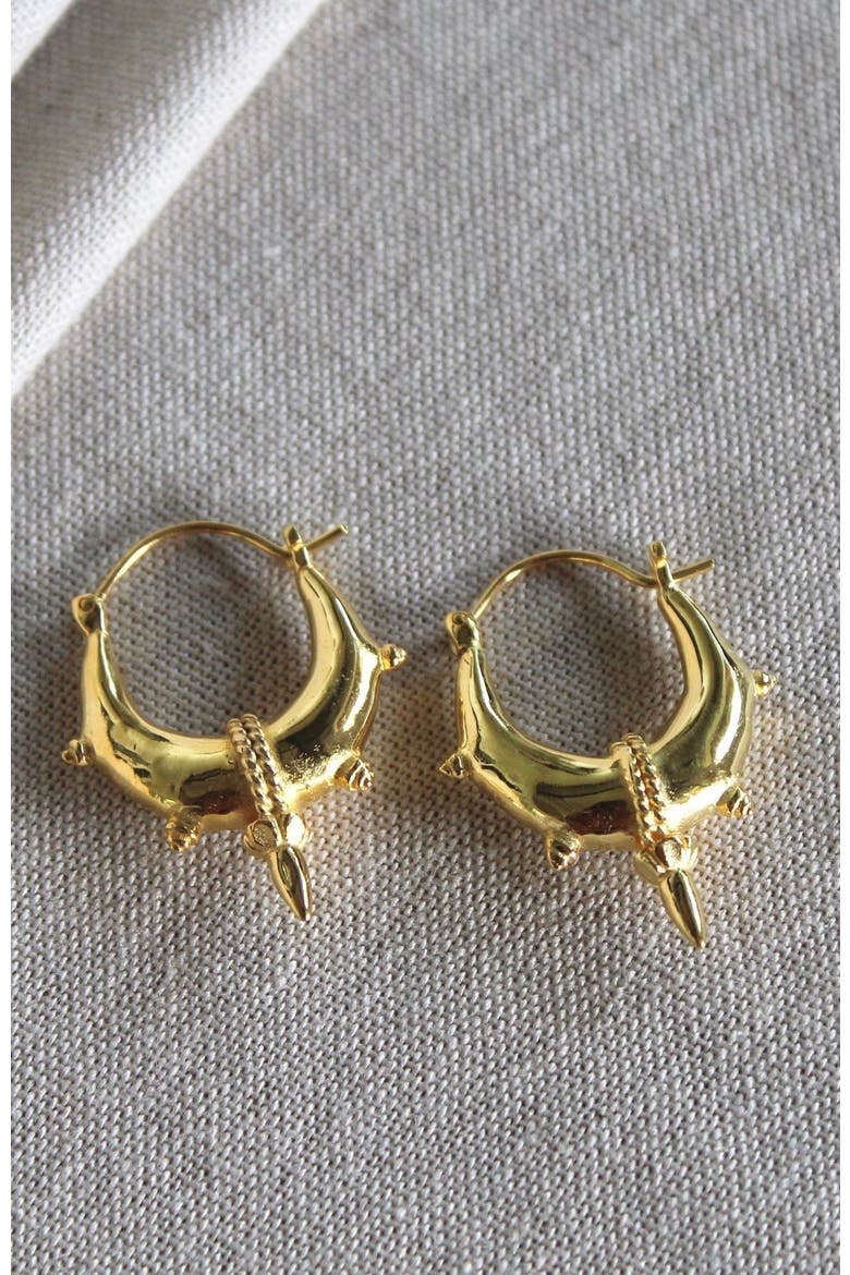 Rajasthan Earrings, Main, color, Gold Plated