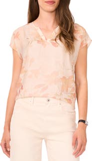 Halogen® Floral Popover Top