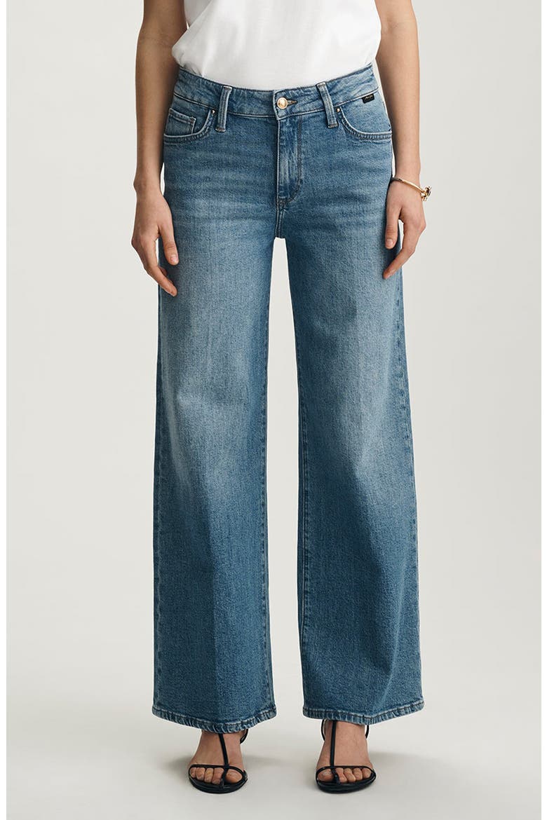 Paloma Mid Rise Wide Leg Jeans, Main, color, MID BRUSHED GOLD