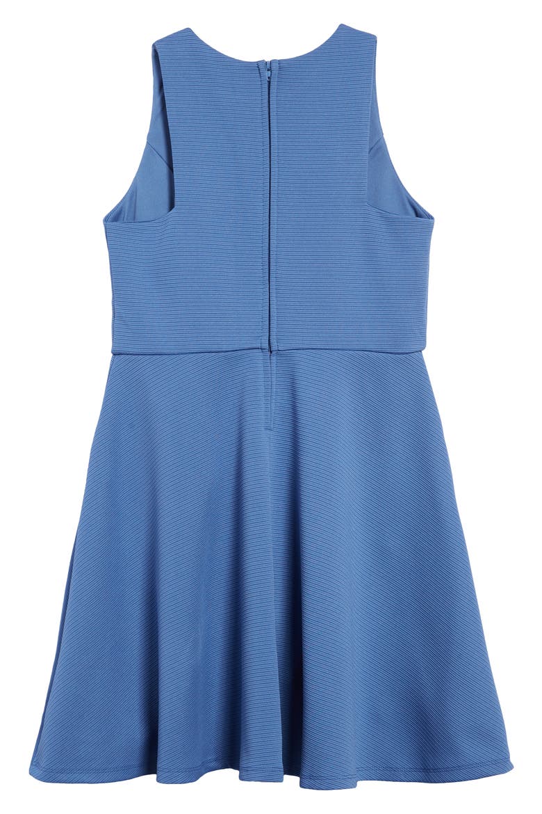Ottoman Skater Dress, Alternate, color, DENIM BLUE