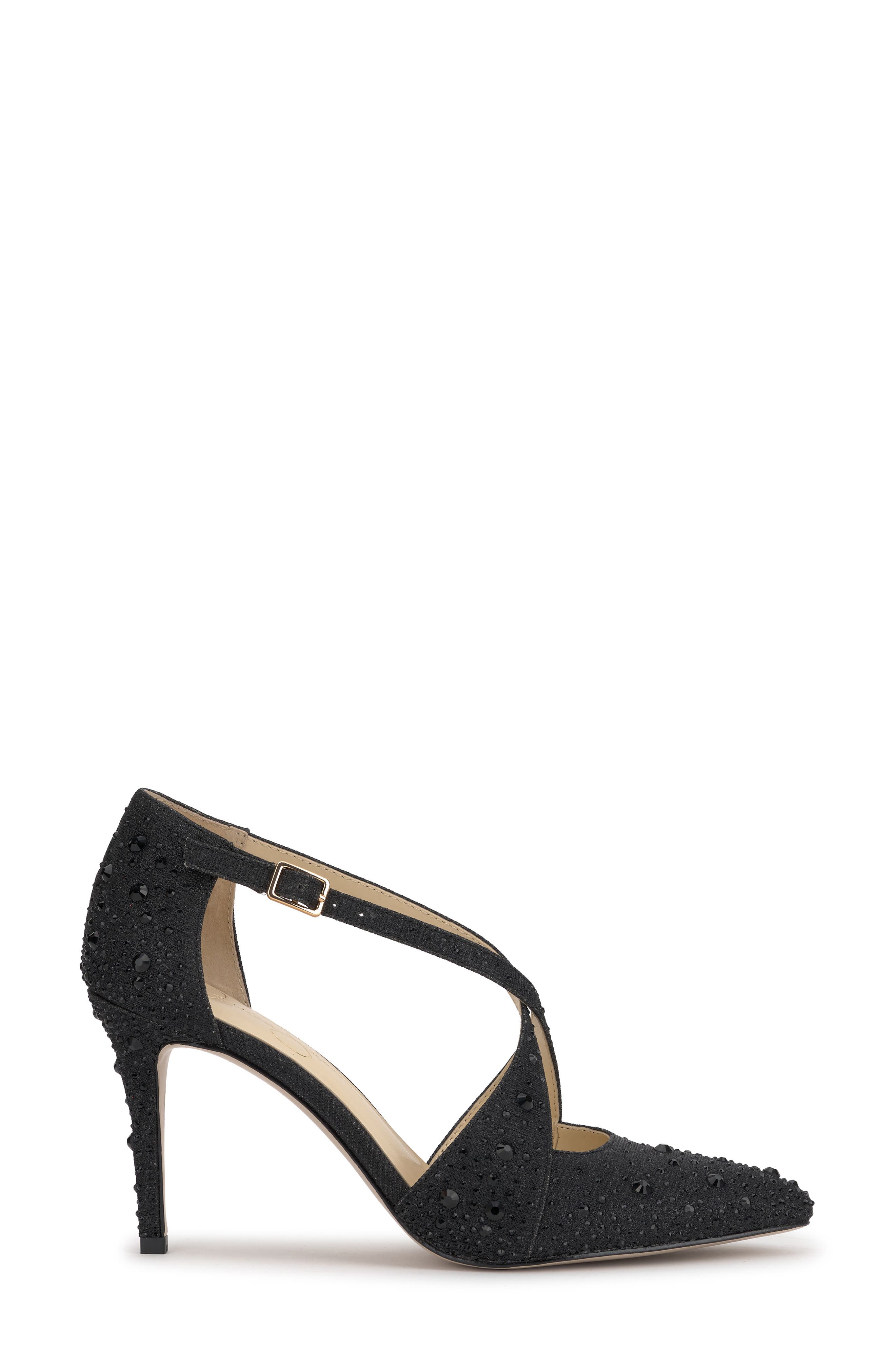 Jessica Simpson Accile Rhinestone Cluster Pump, Alternate, color, Black