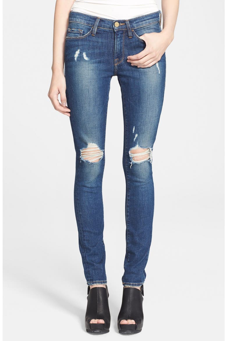 Denim 'Le Skinny de Jeanne' Destroyed Jeans, Main, color, WALGROVE