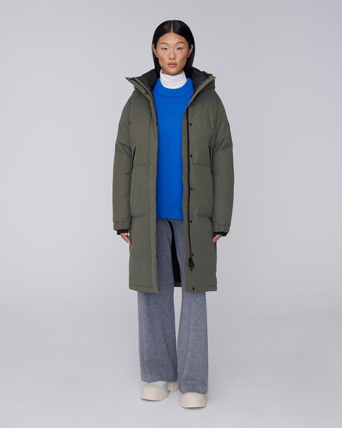 Quartz Co. Ines | Hooded Down Winter Jacket In Olive