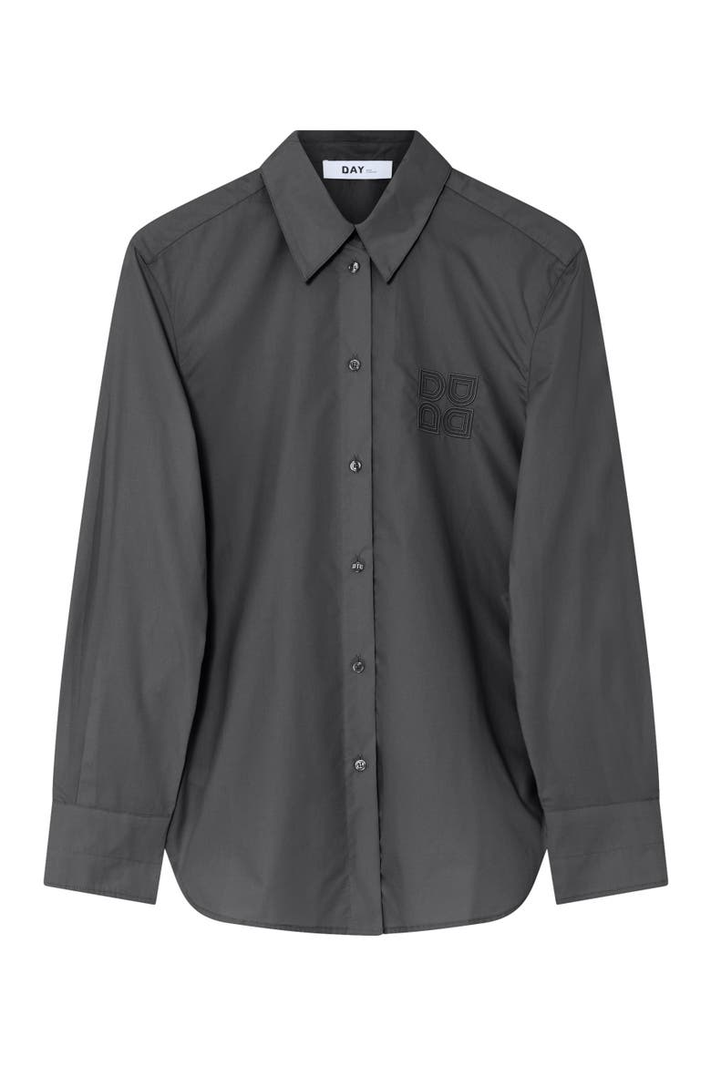 Jojo Crisp Button-Up Shirt, Alternate, color, Black