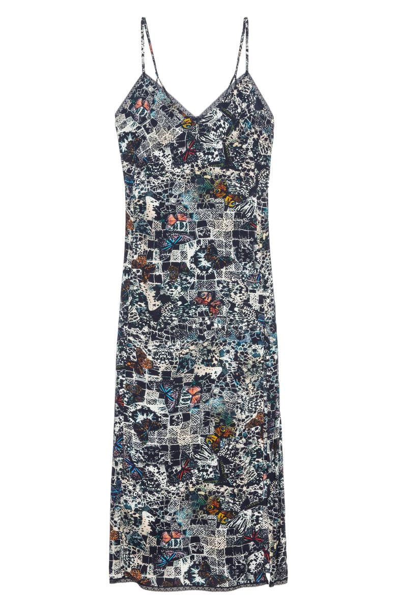 Zadig & Voltaire Ramelil Soft Butterflies Slipdress, Alternate, color,