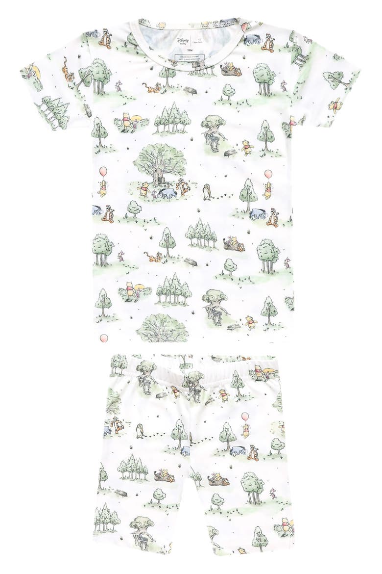 Hundred Acre Woods Fitted Two-Piece Short Pajamas, Main, color, HUNDRED ACRE WOOD