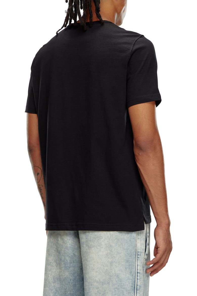 Metallic Oval D Logo T-Shirt, Alternate, color, DEEP/ BLACK