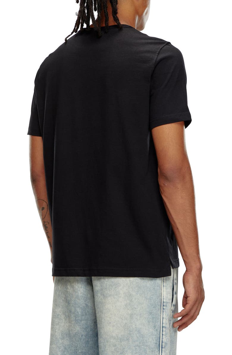 DIESEL<sup>®</sup> Metallic Oval D Logo T-Shirt, Alternate, color, Deep/ Black