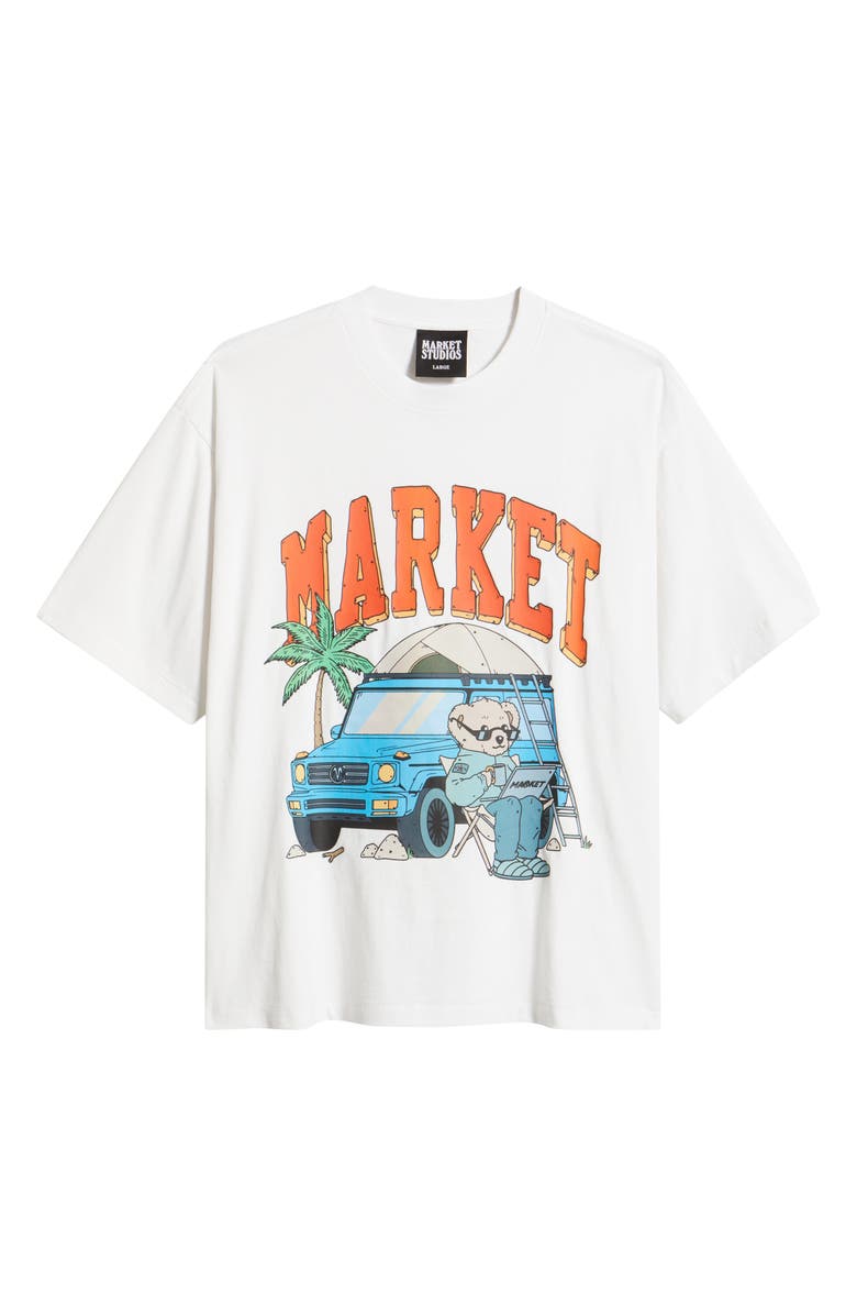 MARKET Car Camp Graphic T-Shirt, Alternate, color, White