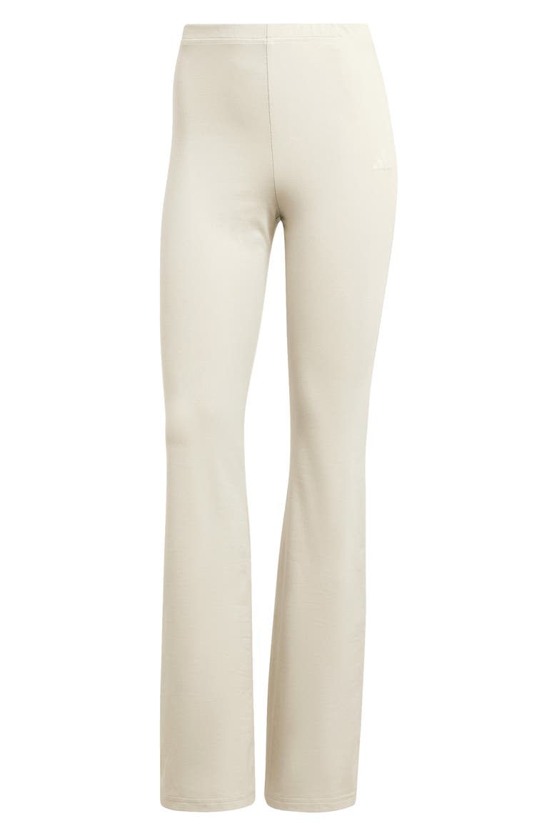 Essentials Small Logo Flared Leggings, Alternate, color, WONDER ALUMINA/ WHITE/