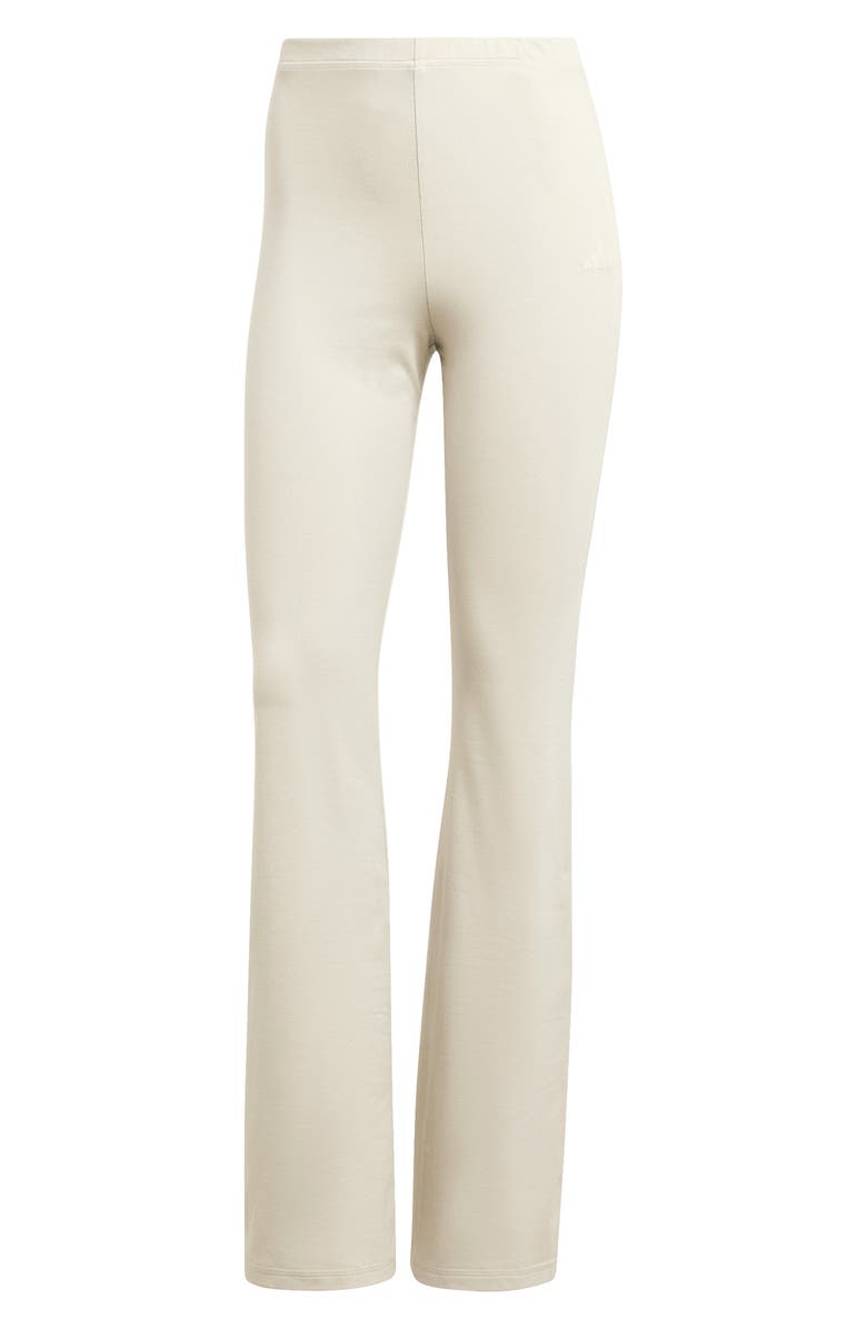 adidas Essentials Small Logo Flared Leggings, Alternate, color, Wonder Alumina/ White/