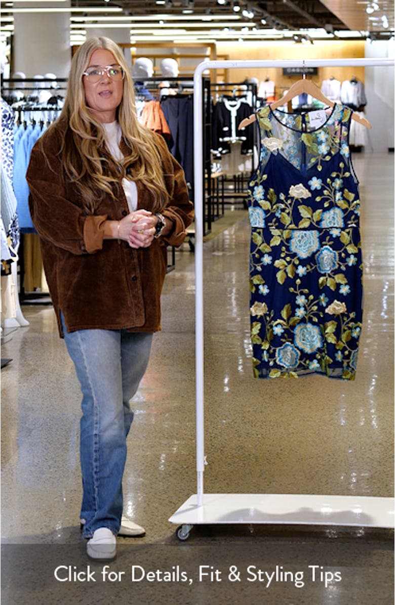 Embroidered Floral Mesh Minidress, sales video thumbnail