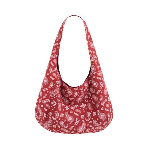 "Paisley" Cotton Hobo Shoulder Bag