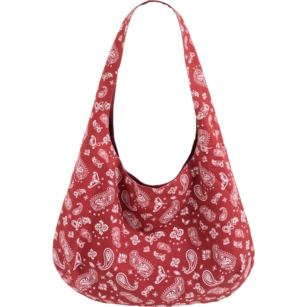 Lost Pattern Nyc "paisley" Cotton Hobo Shoulder Bag In Multi