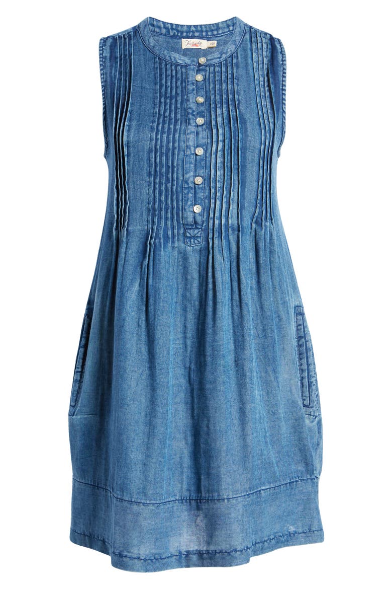 Isha Sleeveless Organic Cotton Dress, Alternate, color, INDIGO
