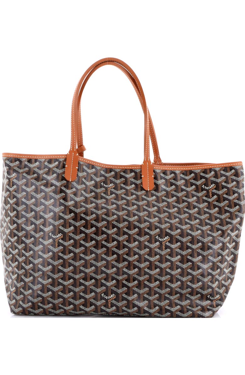 Pre-Owned Goyard Saint Louis Tote Coated Canvas PM, Main, color, Brown
