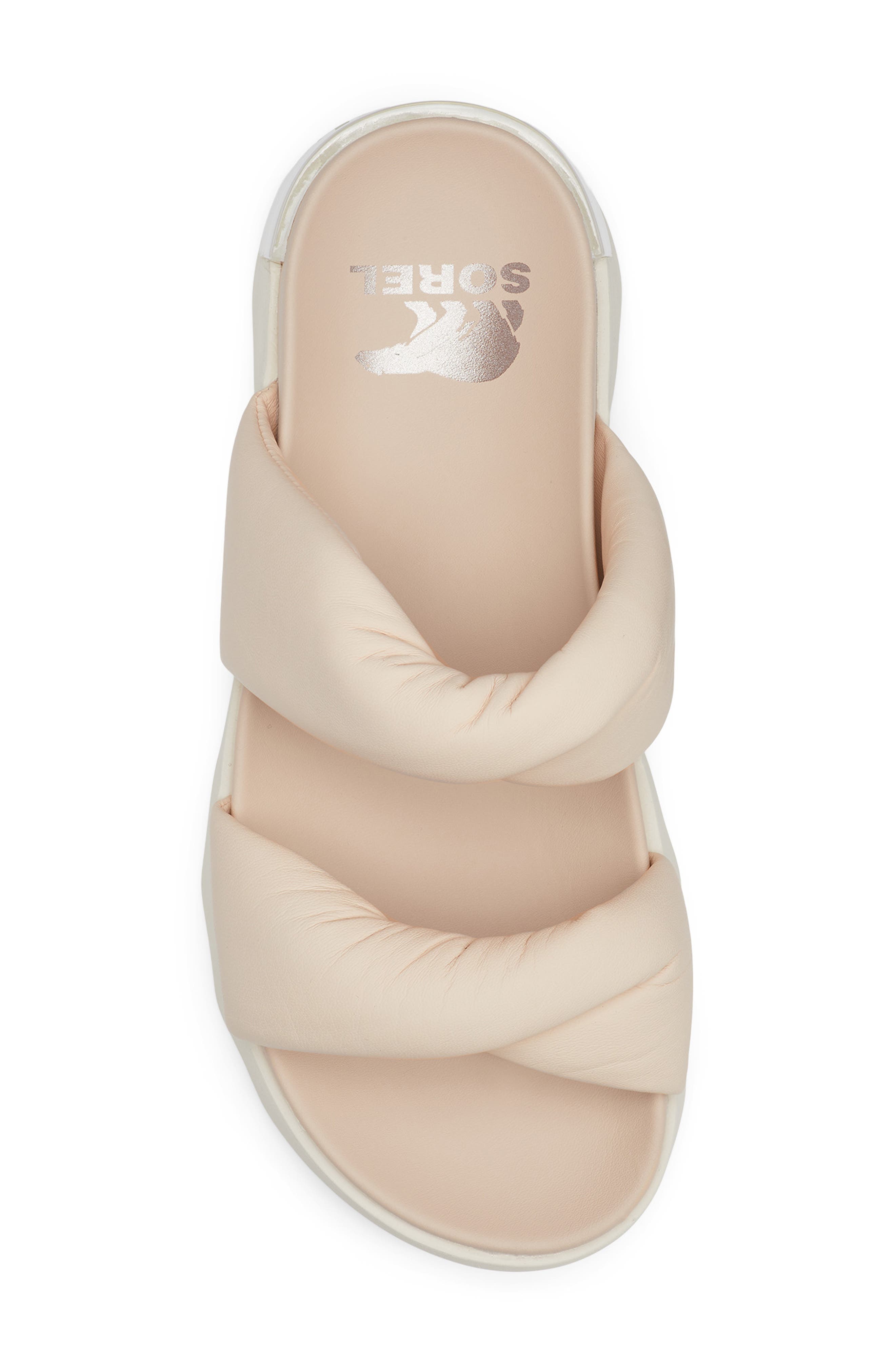 Viibe Twist Slide Sandal, Alternate, color, NOVA SAND/ CHALK