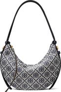 Tory Burch Romy T Monogram Half Moon Shoulder Bag