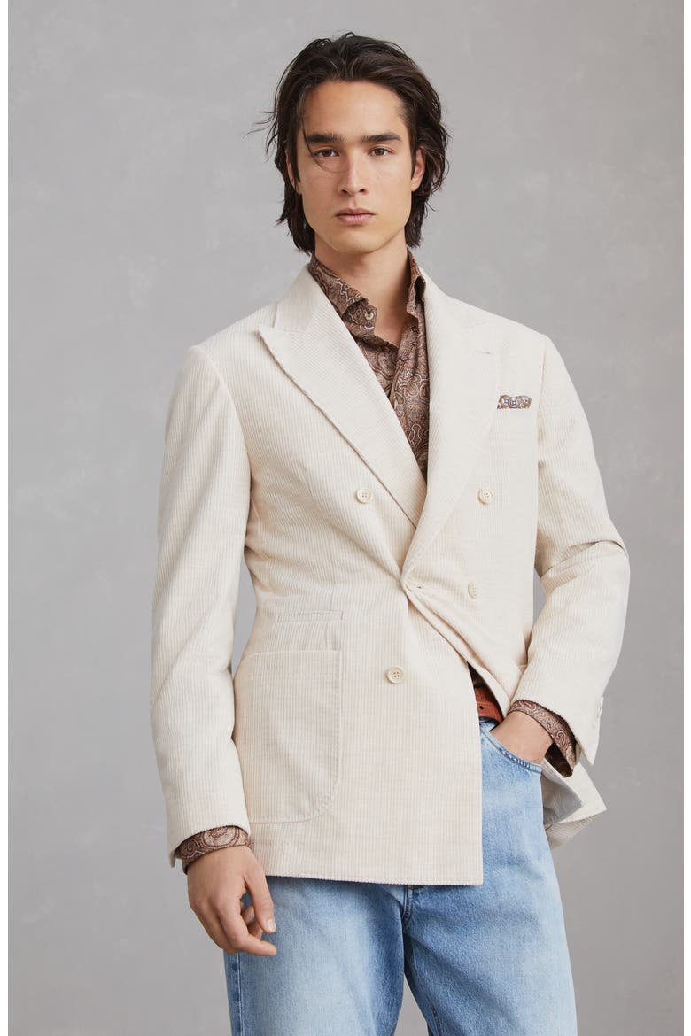 Uconstructed blazer, Alternate, color, Beige