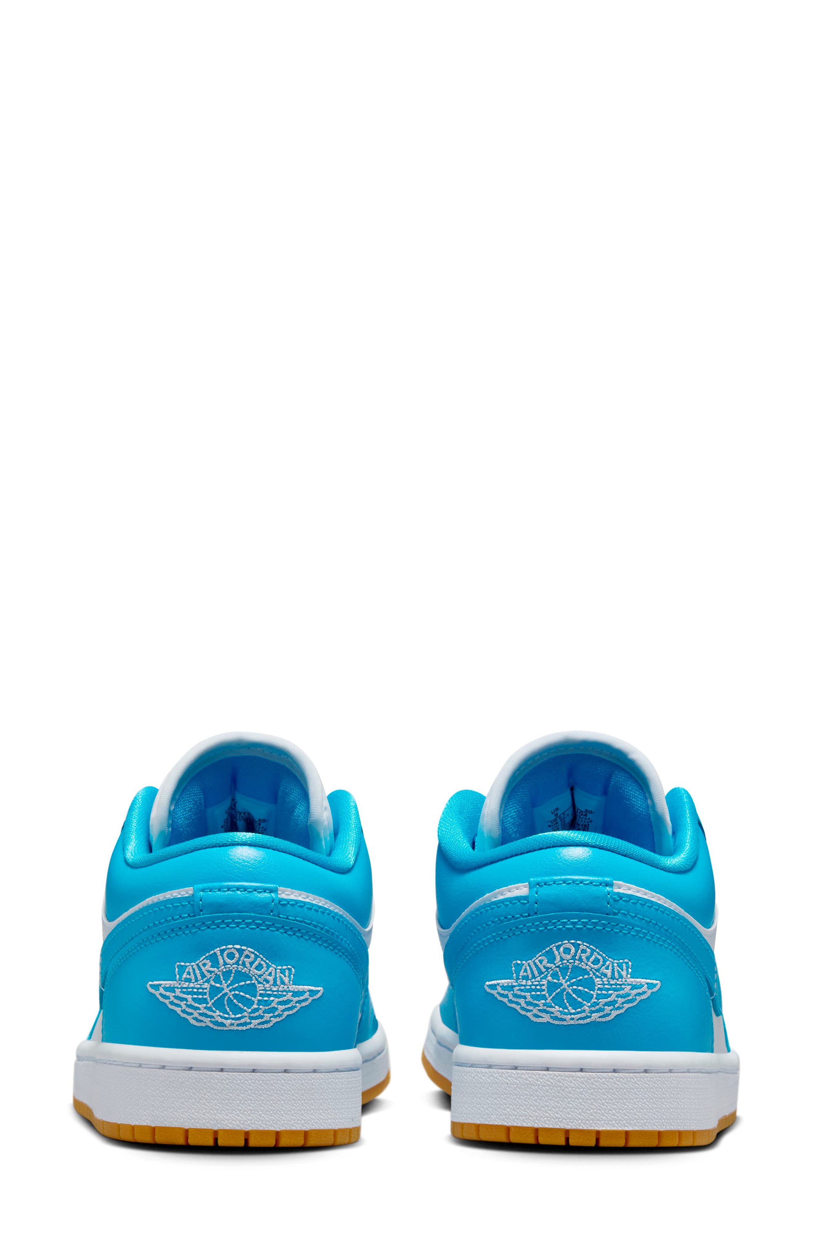 Jordan Air Jordan 1 Low Basketball Sneaker, Alternate, color, White/ Dark Powder Blue/ Brown