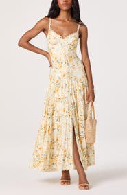 ASTR the Label Tazia Floral Tiered Midi Dress