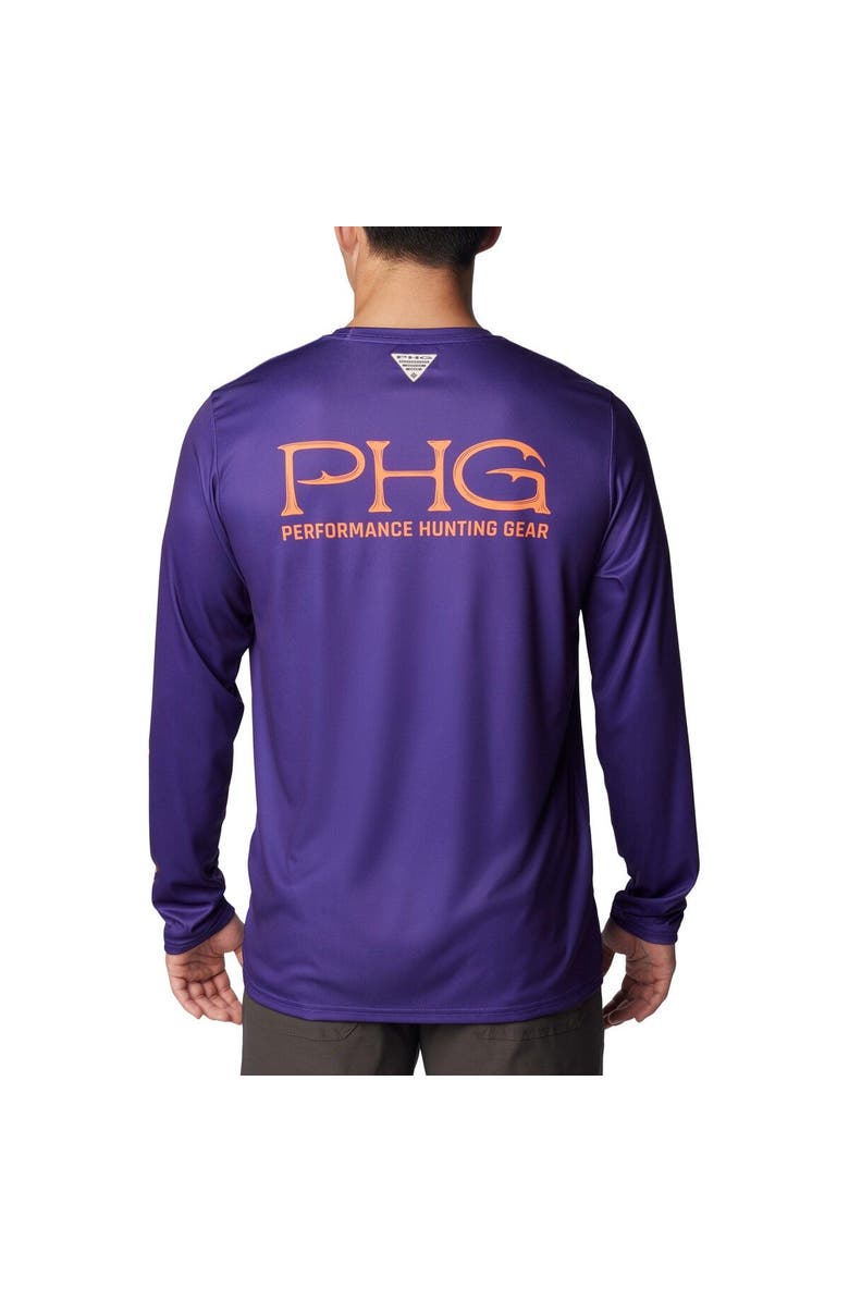 Columbia Men's Columbia Purple Clemson Tigers Terminal Shot Omni-Shade Long Sleeve T-Shirt, Alternate, color, Purple