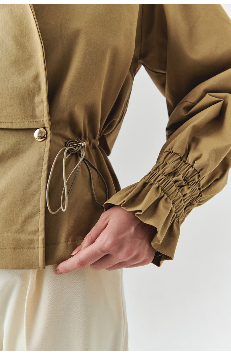 Exquise Yareli Collar Jacket, Alternate, color, Camel