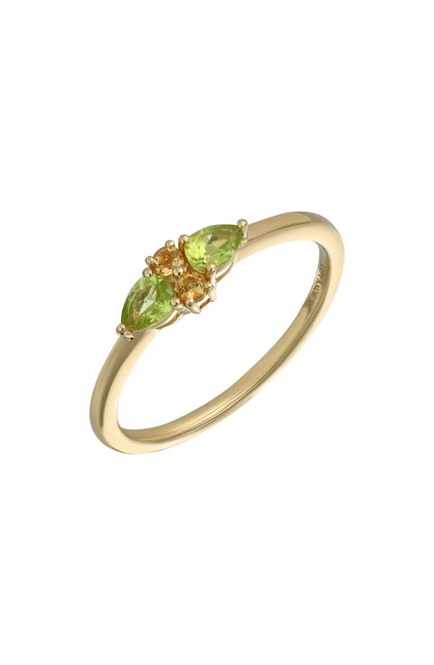14K Gold Cluster Gemstone Stackable Ring (Nordstrom Exclusive)