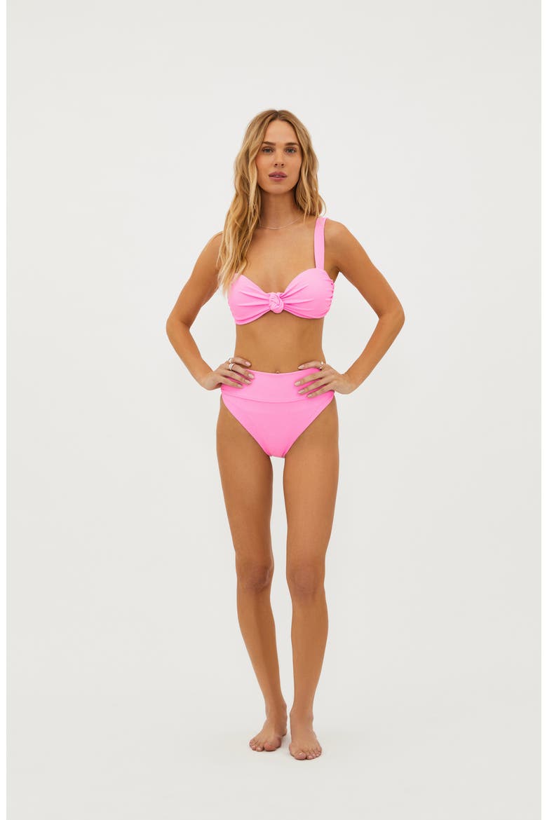 Highway High Waist Bikini Bottoms, Alternate, color, PRISM PINK
