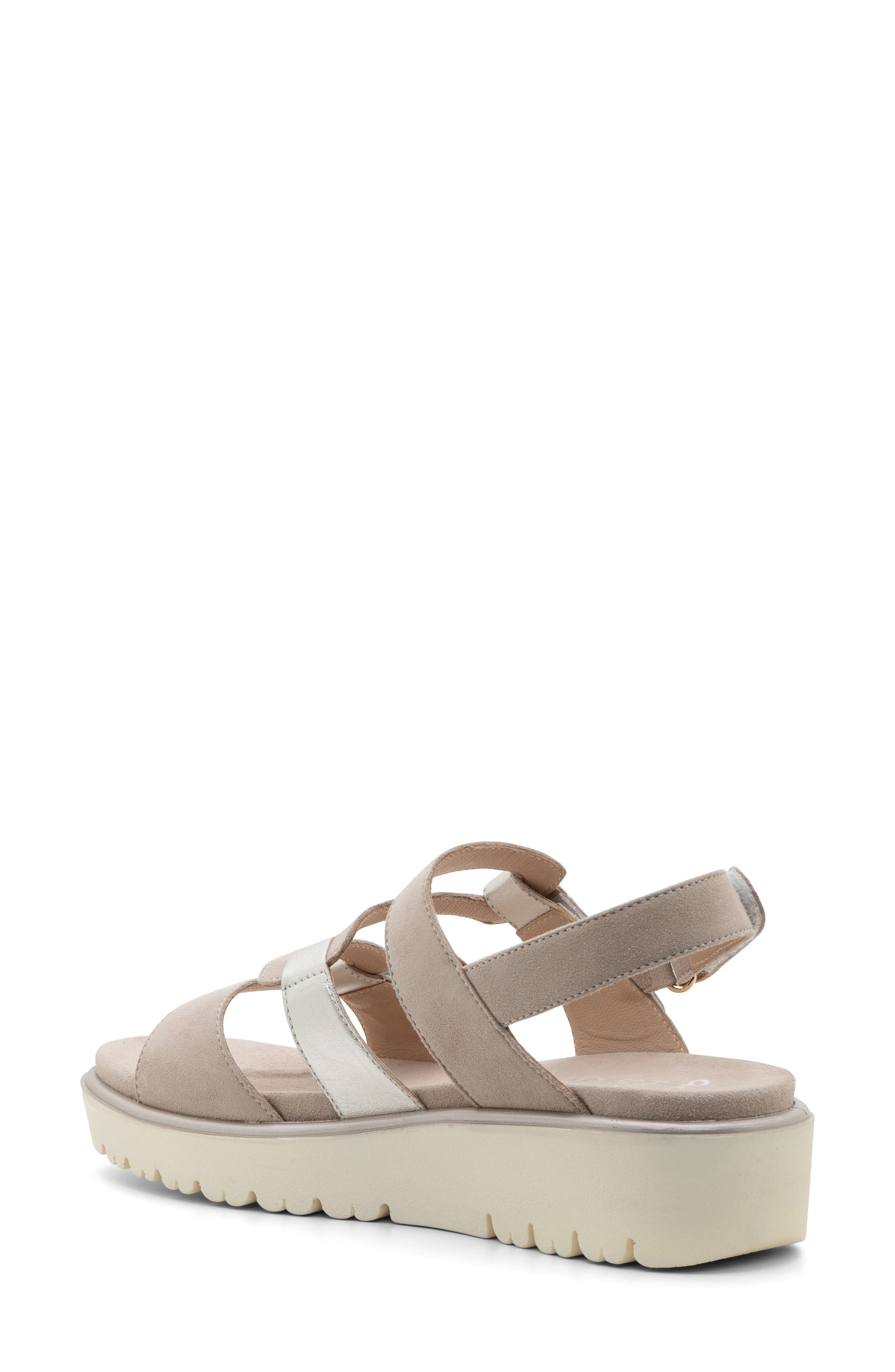 ara Bayview Strappy Sandal, Alternate, color, Sand And Platinum