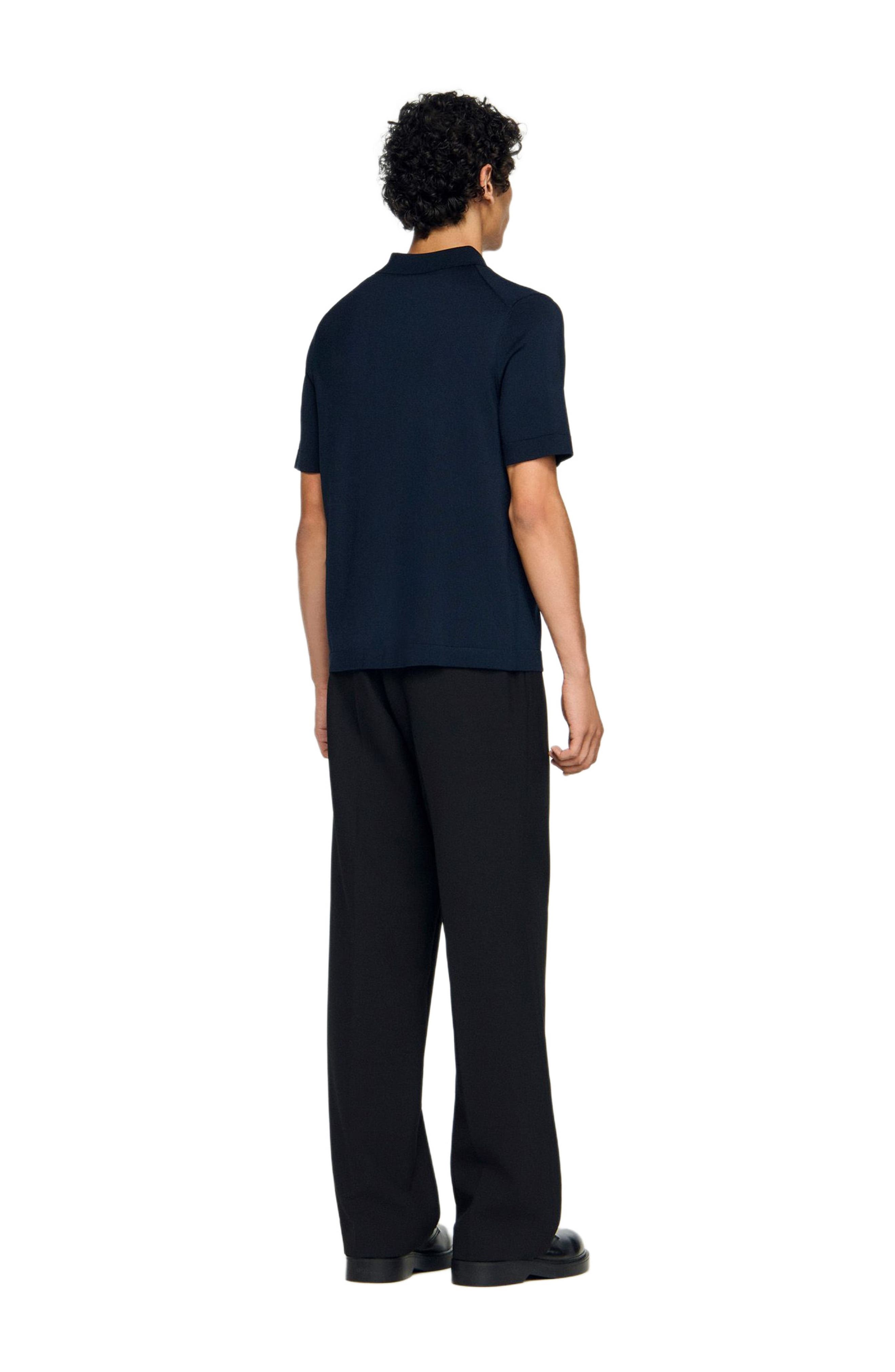 Knitted polo with zip collar - image 4