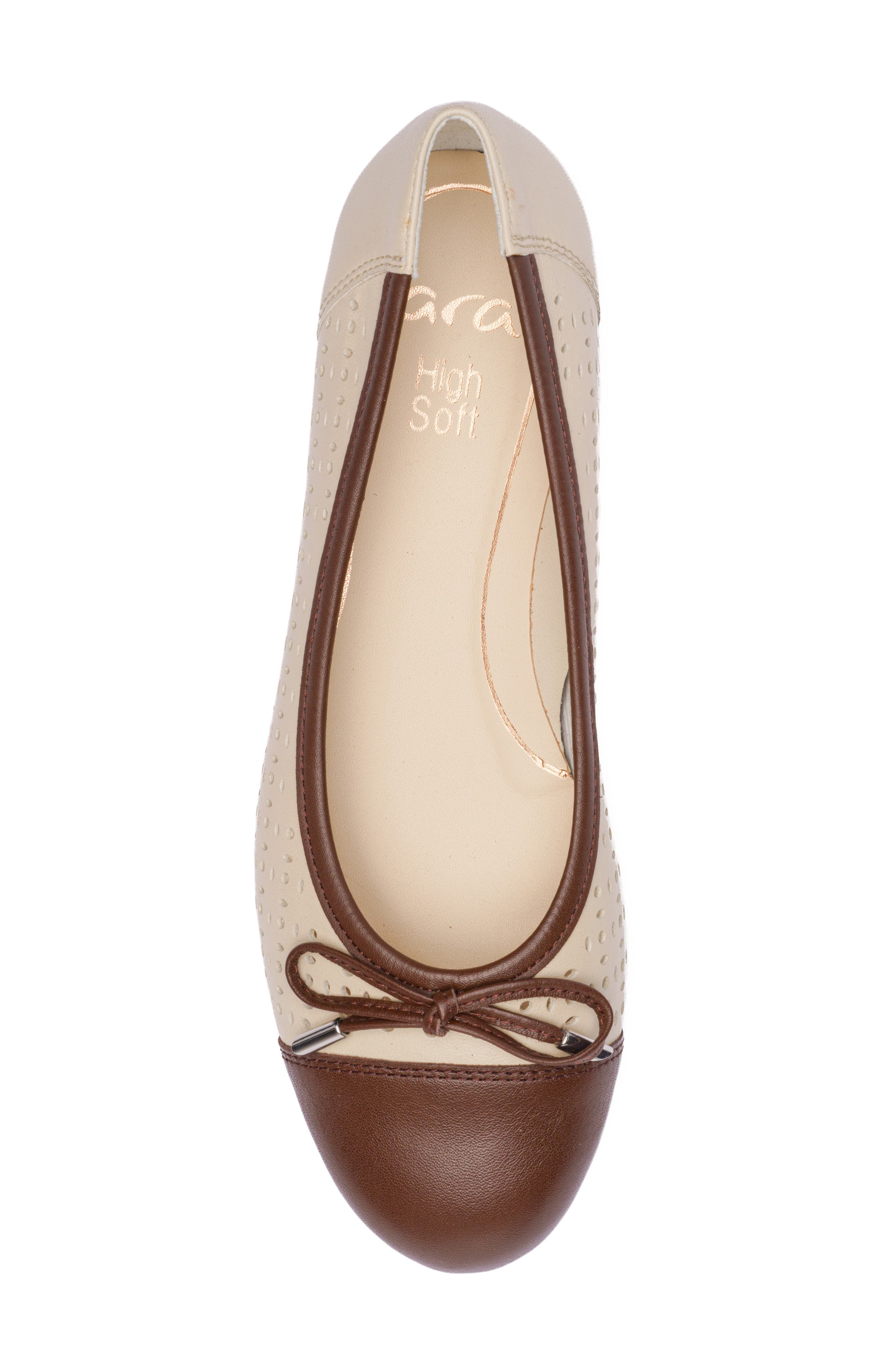 Sangria Cap Toe Flat, Alternate, color, MOCCA/ BEACH